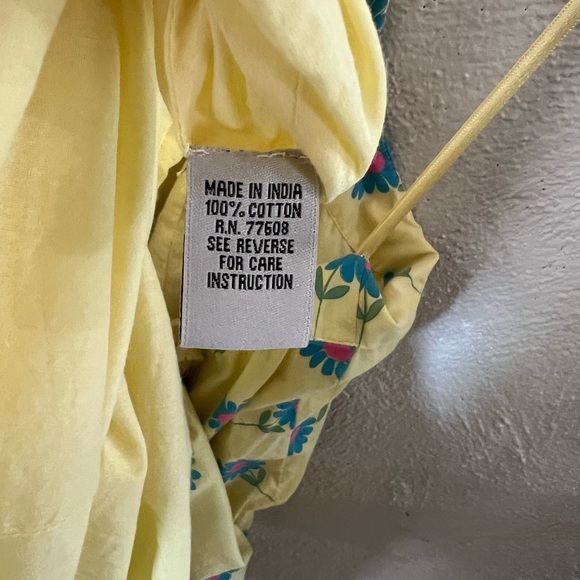 Vintage J. Peterman Yellow Floral Halter Dress - Picture 7 of 7